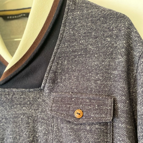 SEAN JOHN Mixed Patch Cowl Neck Sweater EUC - Picture 5 of 6